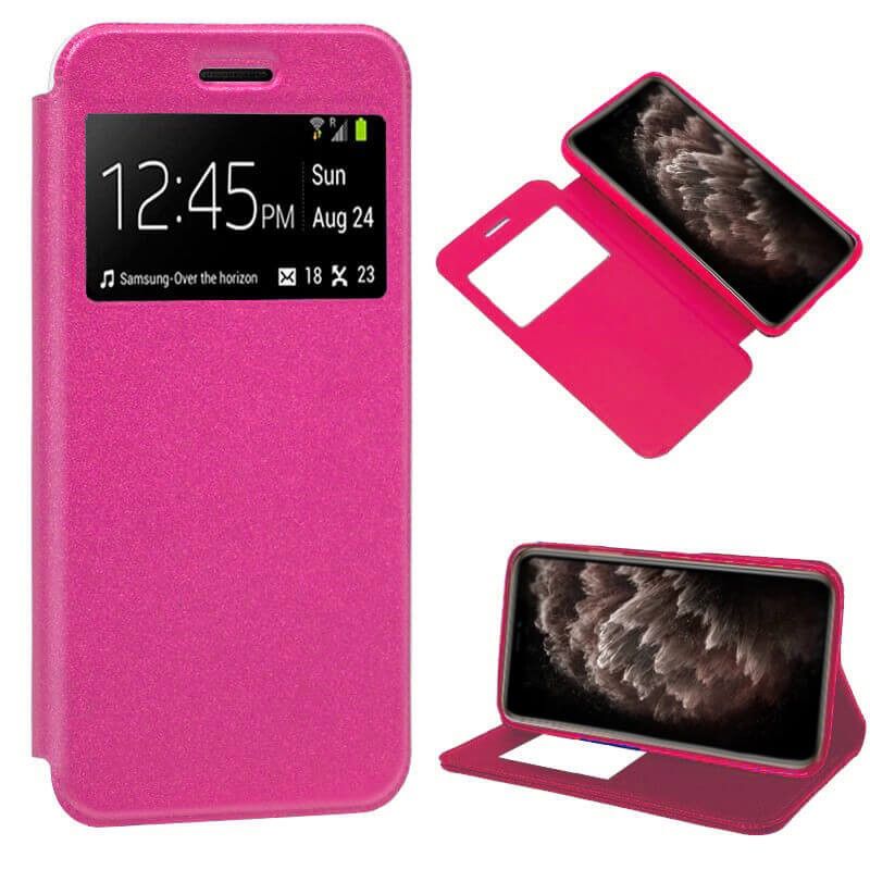Funda de libro cierre imán interior Ventana y Soporte iPhone 11 Pro Max Rosa