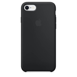 Funda de Silicona suave con logo para Apple iPhone 7 / 8 Negro