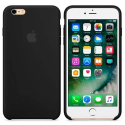Funda de Silicona suave con logo para Apple iPhone 6 / 6S Negro