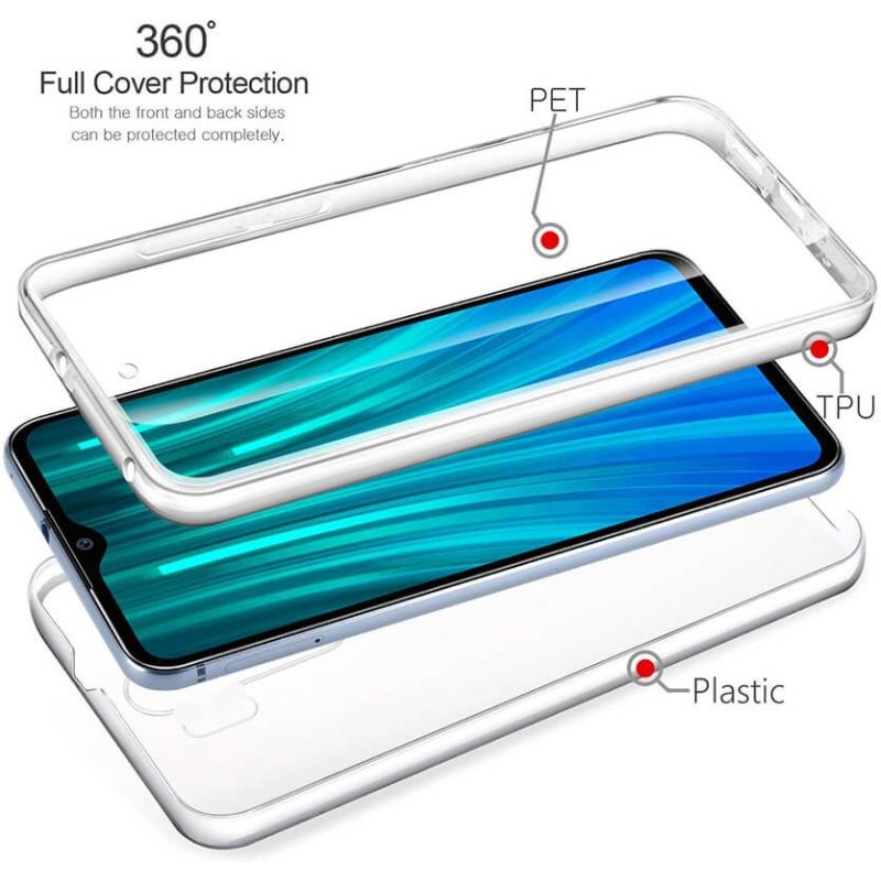 Funda Doble Cara 360 Frontal y Trasera Sin Puntos Xiaomi Redmi Note 8 Pro