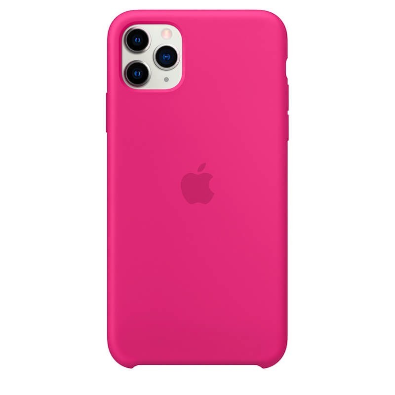 Condición Casco Comorama Funda de Silicona suave con logo para Apple iPhone 11 Pro Max Rosa