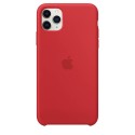 Funda de Silicona suave con logo para Apple iPhone 11 Pro Max Rojo