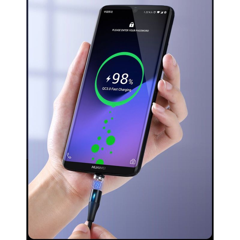 Cable Magnético USB Tipo C 2A de Carga y Datos de 1 metro