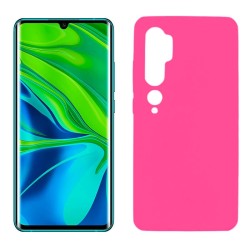 Funda de silicona rosa para Xiaomi Mi Note 10 Semitransparente y mate