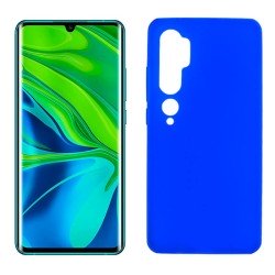 Funda de silicona Azul para Xiaomi Mi Note 10 Semitransparente y mate