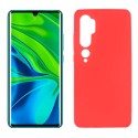 Funda de silicona roja para Xiaomi Mi Note 10 Semitransparente y mate