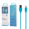 Cable Lightning Azul 2.4A de Carga Rápida y 1 Metro para iPhone y iPad