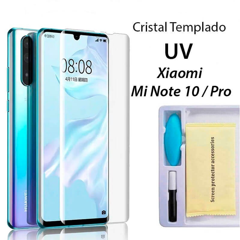 Protector Pantalla de Cristal Templado UV Curvo para Xiaomi Mi Note 10