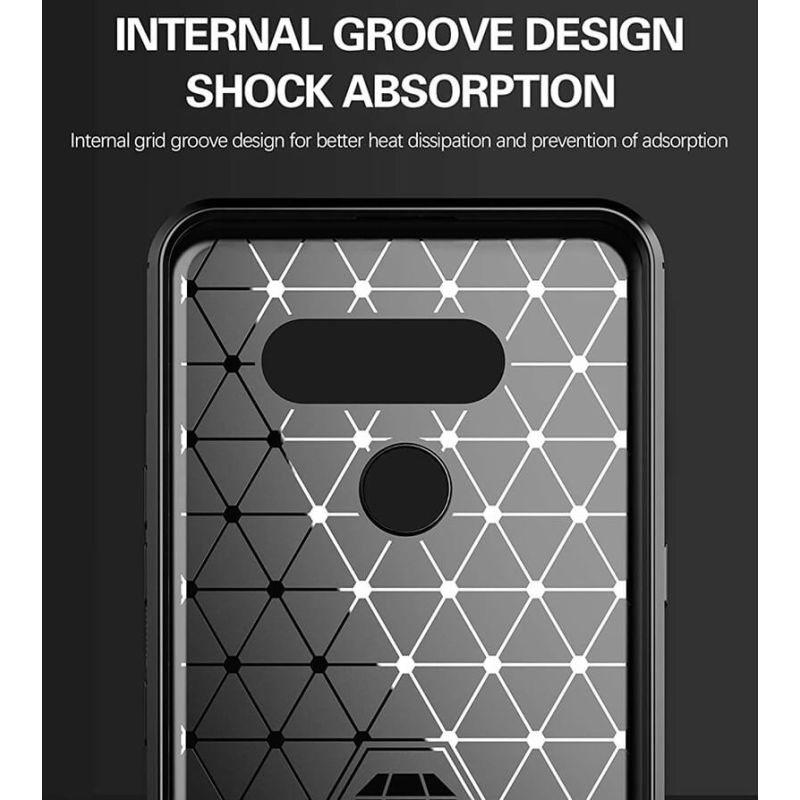 Funda Silicona diseño fibra de carbono - LG K50S