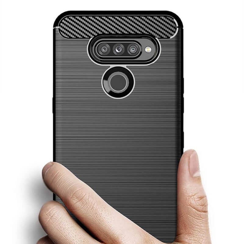 Funda Silicona diseño fibra de carbono - LG K50S