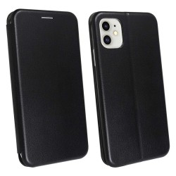Funda con tapa para iPhone 11 Forcell Elegance Negro
