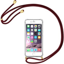 Funda colgante con cordón para iPhone 8 / iPhone 7 Burdeos