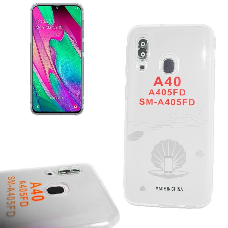 Funda de silicona con protector para cámara - Samsung Galaxy A40
