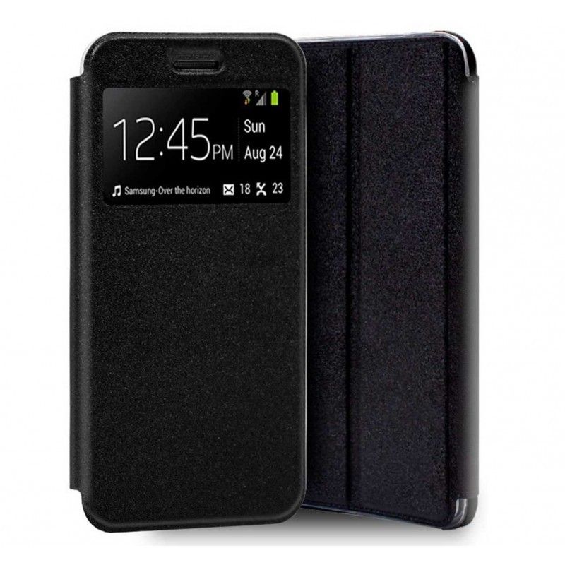 Funda con Tapa y Ventana para Alcatel 1B Negro