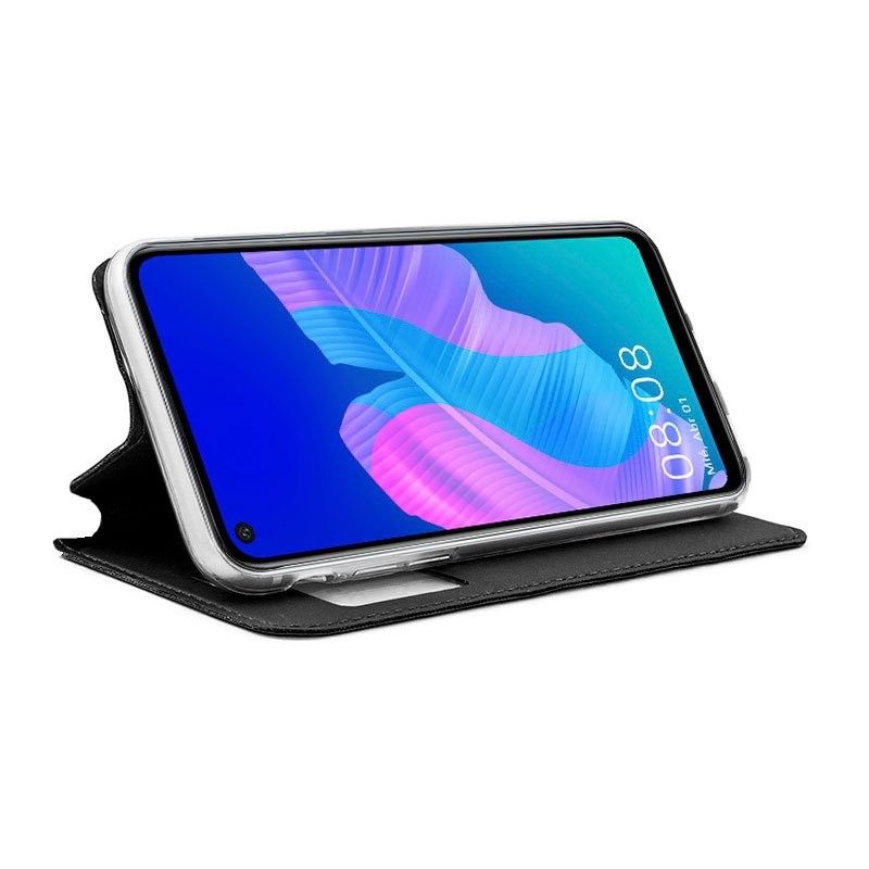 Funda con tapa y ventana para Huawei P40 Lite E Negro