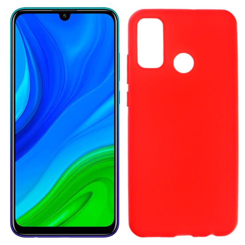 Funda roja de silicona para Huawei P Smart 2020