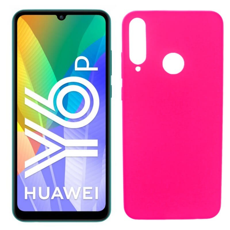 Funda rosa para Huawei Y6p de silicona