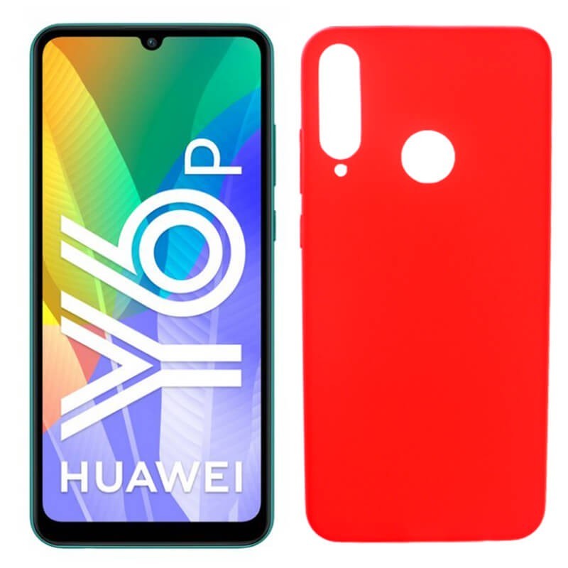 Funda roja para Huawei Y6p de silicona