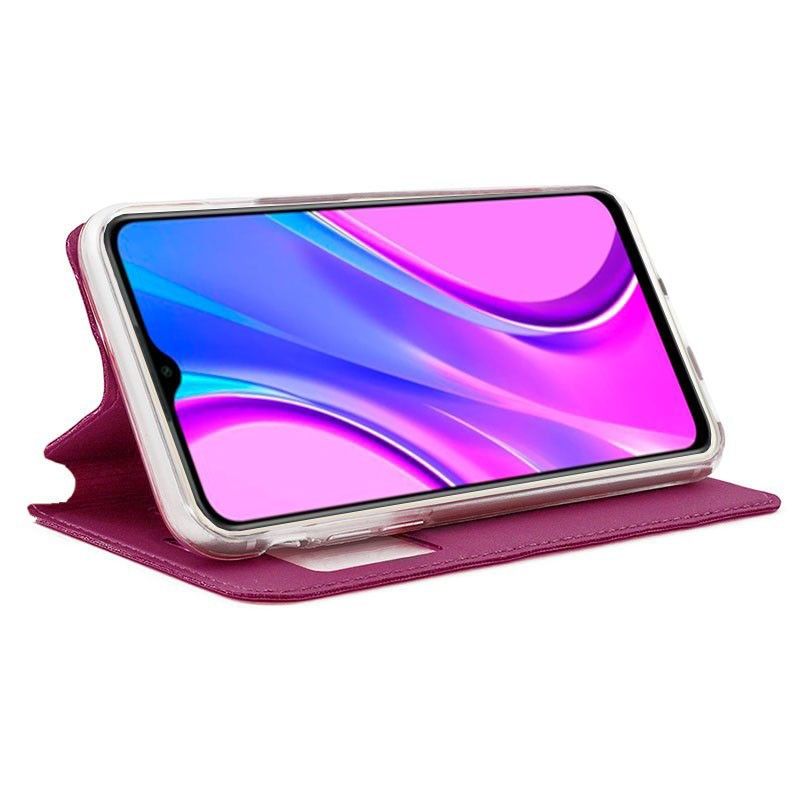 Funda con Tapa y Ventana para Xiaomi Redmi 9 rosa