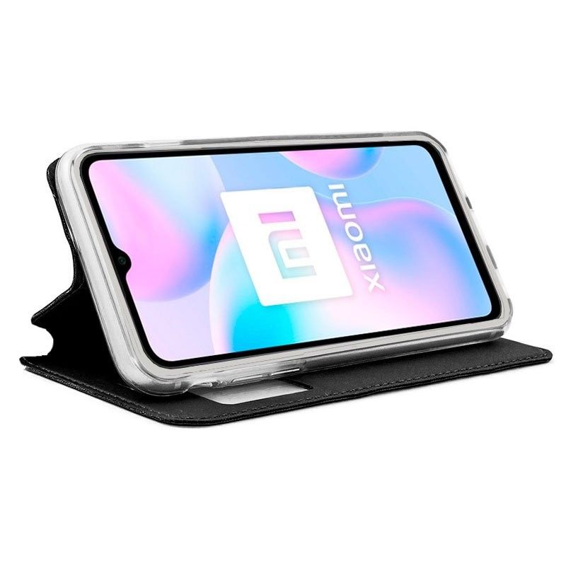 Funda con Tapa y Ventana para Xiaomi Redmi 9A negro