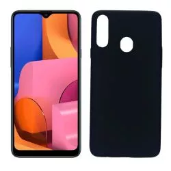 Funda negra para Samsung Galaxy A20S de silicona