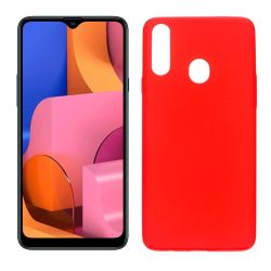 Funda roja para Samsung Galaxy A20S de silicona