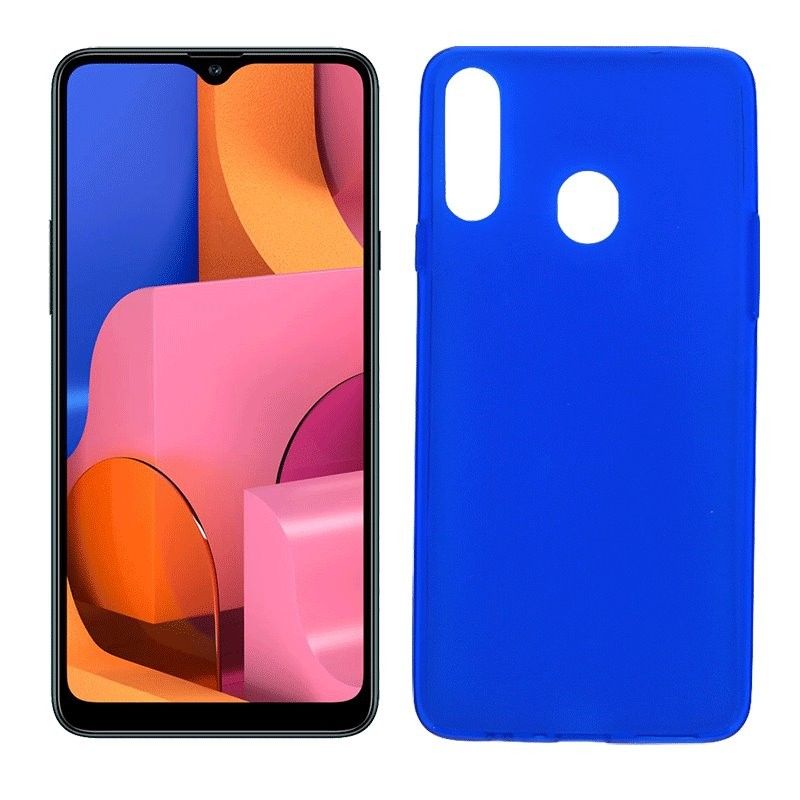 Funda azul para Samsung Galaxy A20S de silicona
