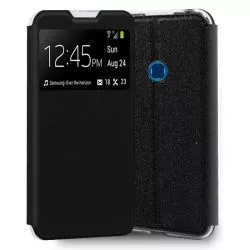 Funda con tapa y ventana para Samsung Galaxy A20S Negro