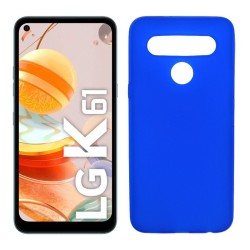 Funda azul para LG K61 de silicona