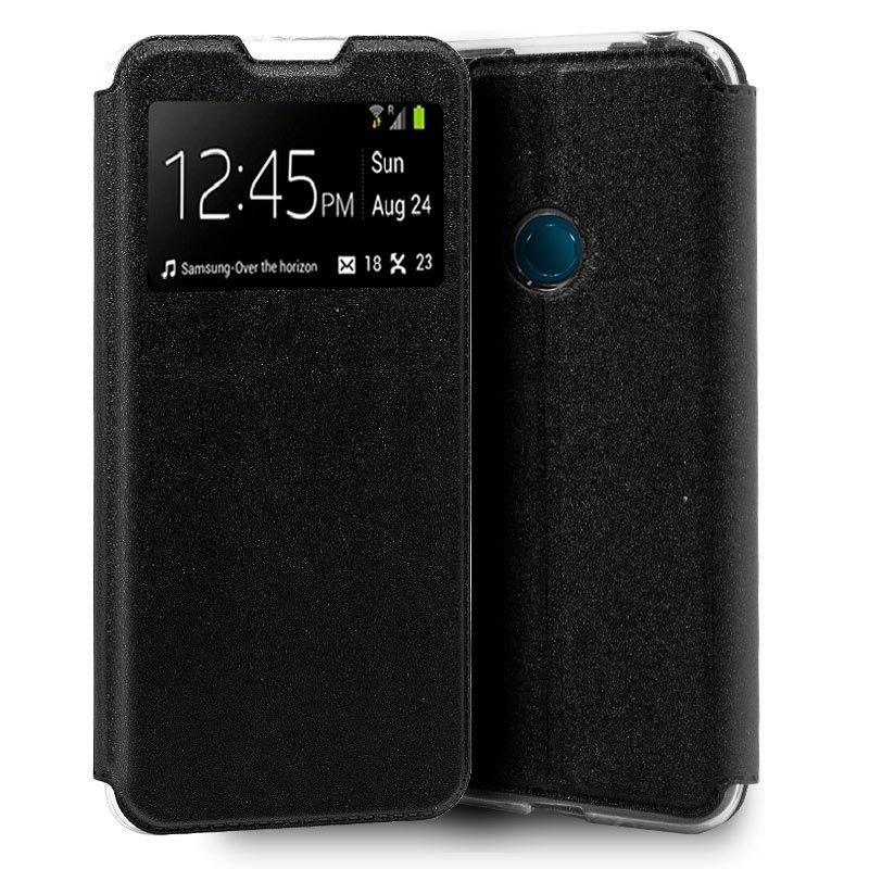 Funda con Tapa y Ventana para Alcatel 1S 2020 Negro