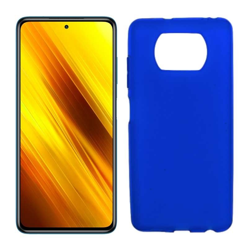 Funda azul para Poco X3 NFC de silicona