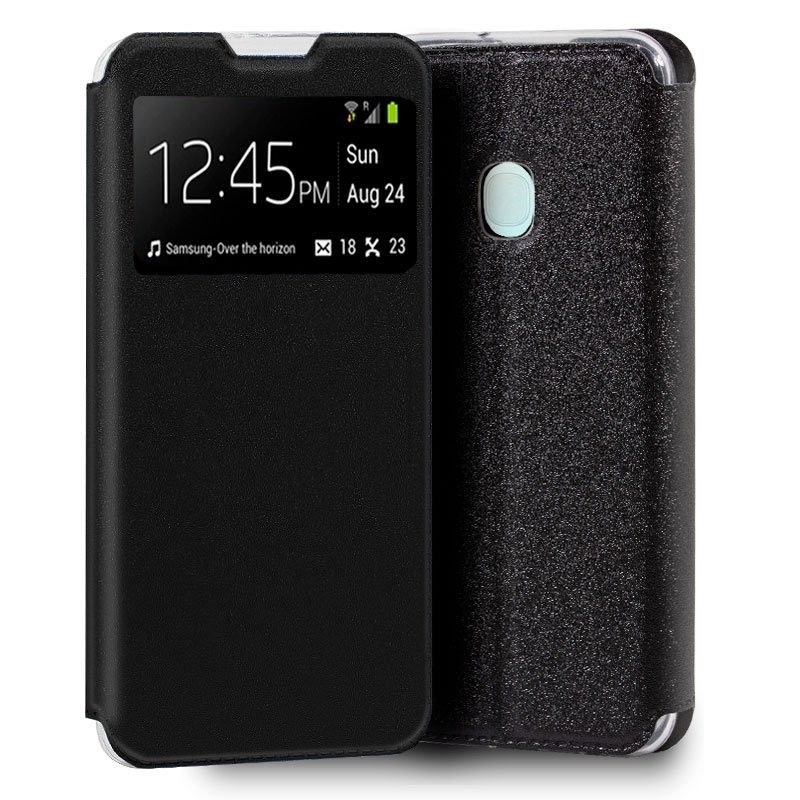 Funda con tapa y ventana para Samsung Galaxy A21S Negro