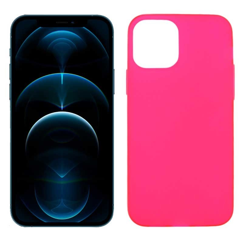 Funda rosa para iPhone 12 Pro Max de silicona