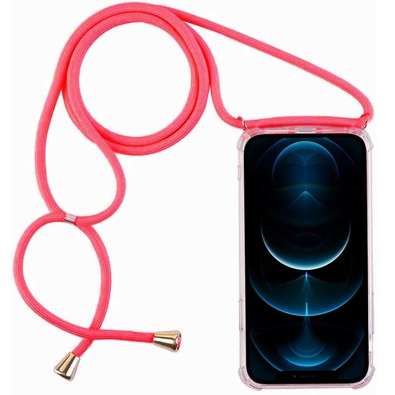 Funda con cordón para iPhone 12 Pro Max Rosa