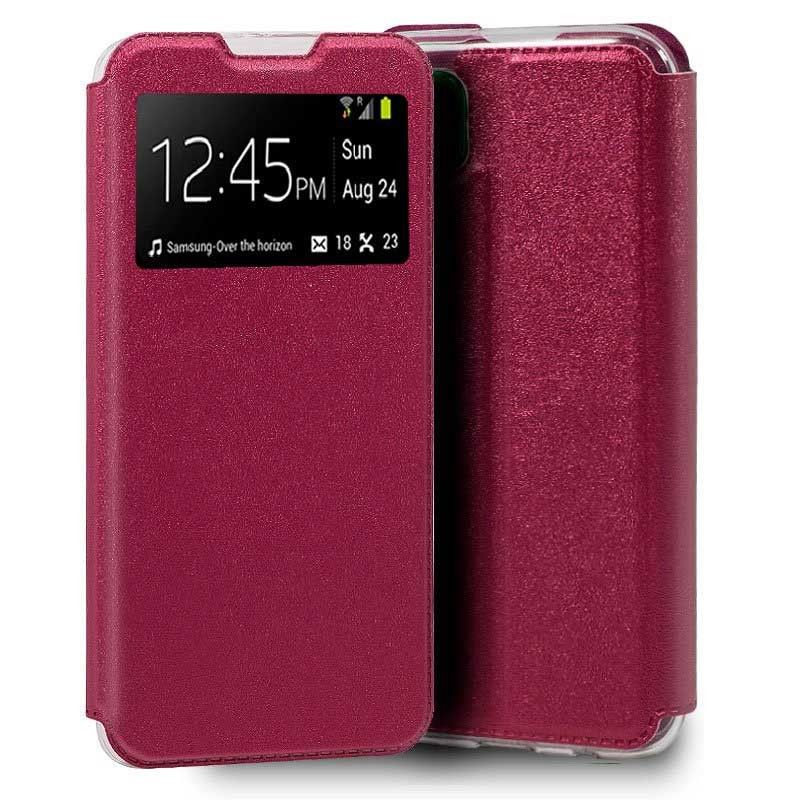 Funda con tapa y ventana para Huawei P40 Lite Rosa