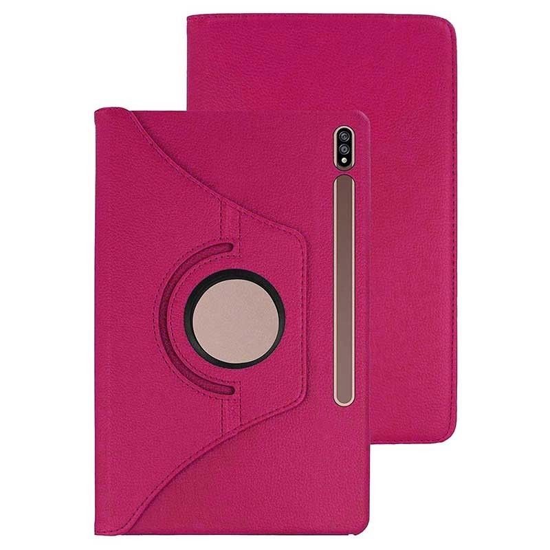 Funda con tapa Giratoria 360 para Samsung Galaxy Tab S7 Rosa