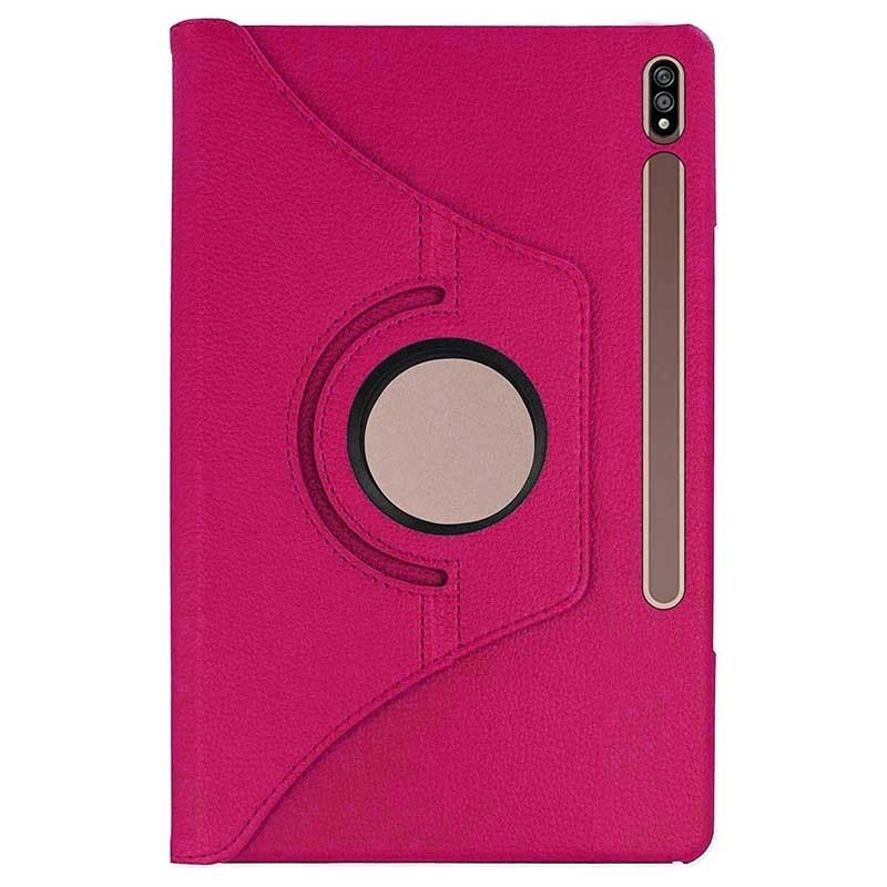 Funda con tapa Giratoria 360 para Samsung Galaxy Tab S7 Rosa