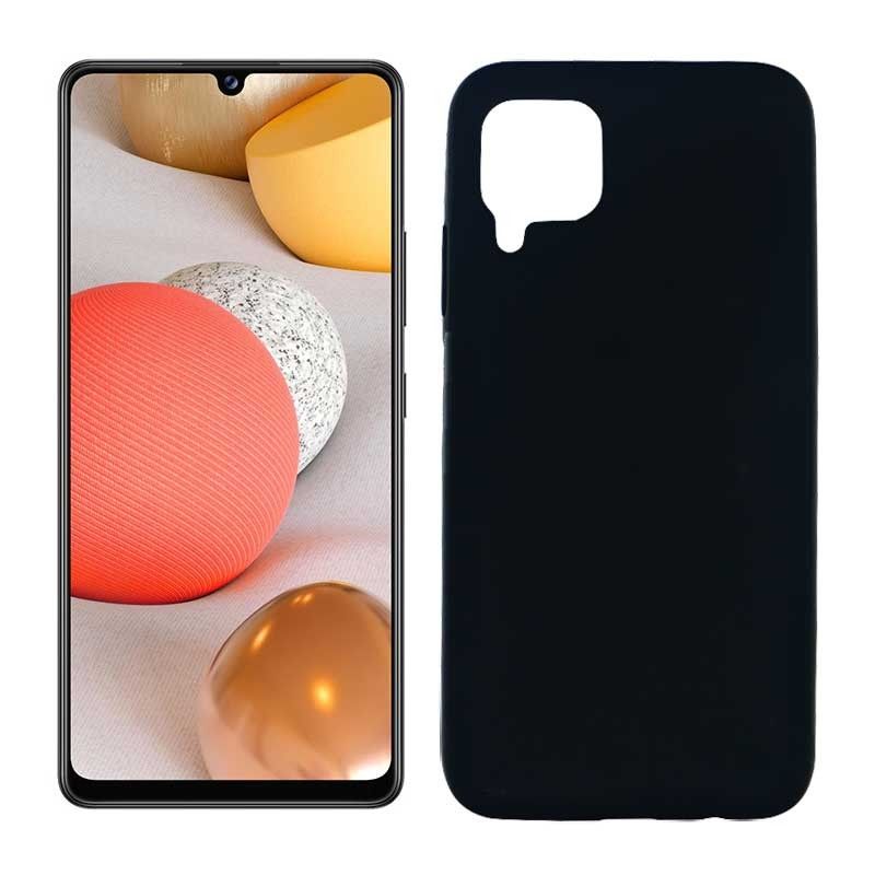 Funda negra para Samsung Galaxy A42 5G de silicona