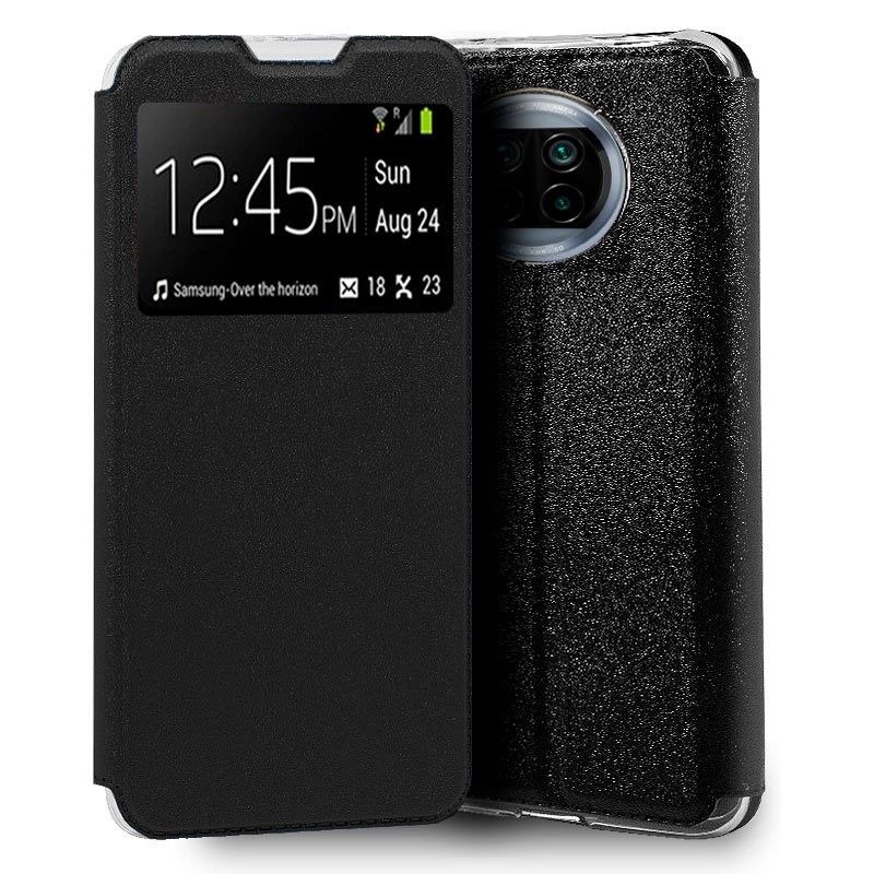 Funda con Tapa y Ventana para Xiaomi Mi 10T Lite negro