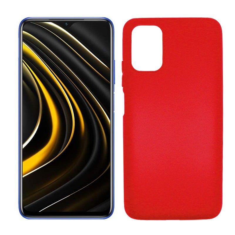 Funda roja para Poco M3 de silicona