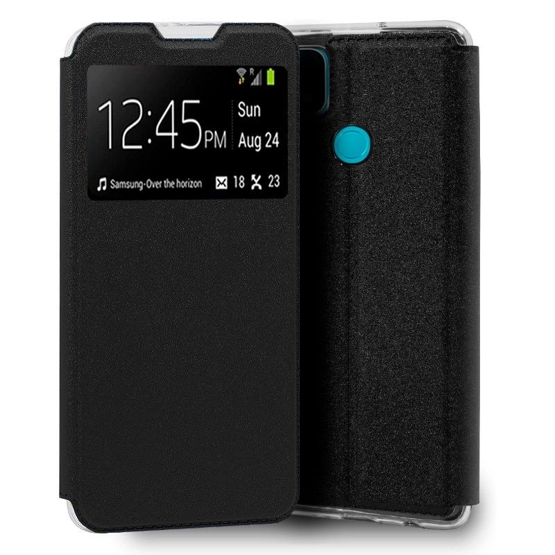 Funda con Tapa y Ventana para Oppo A15 / A15s negro