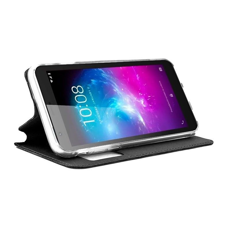 Funda con tapa y ventana para ZTE Blade A3 2020 Negro