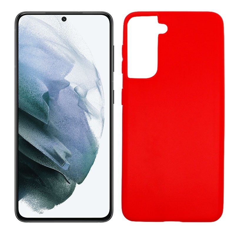 Funda roja para Samsung Galaxy S21 de silicona
