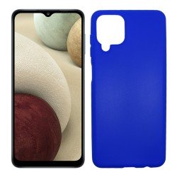 Funda azul para Samsung Galaxy A12 de silicona