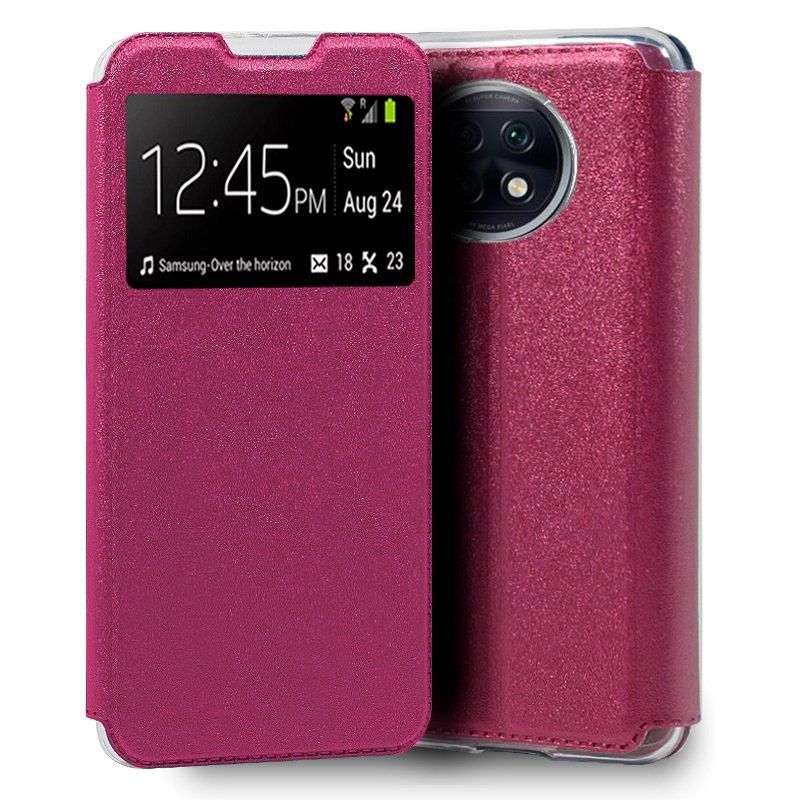 Funda con Tapa y Ventana para Xiaomi Redmi Note 9T rosa