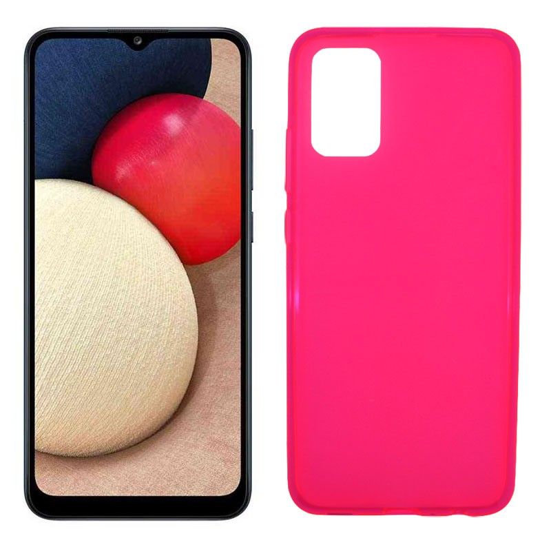Funda rosa para Samsung Galaxy A02S de silicona