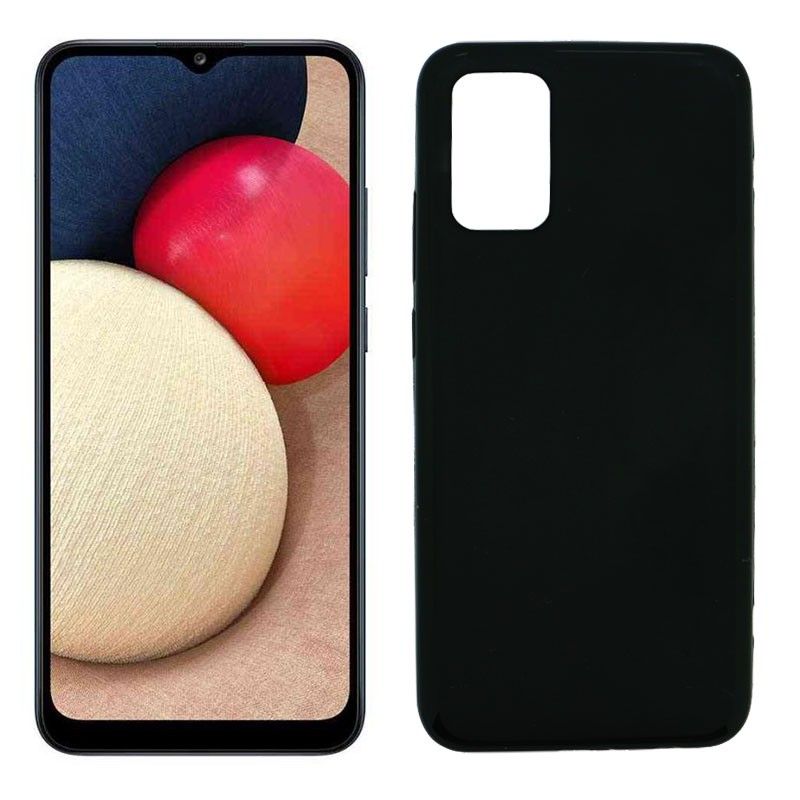 Funda negra para Samsung Galaxy A02S de silicona