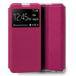 Funda con Tapa y Ventana para Samsung Galaxy A02S rosa