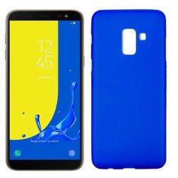 Funda de silicona mate lisa para Samsung Galaxy J6 2018 Azul