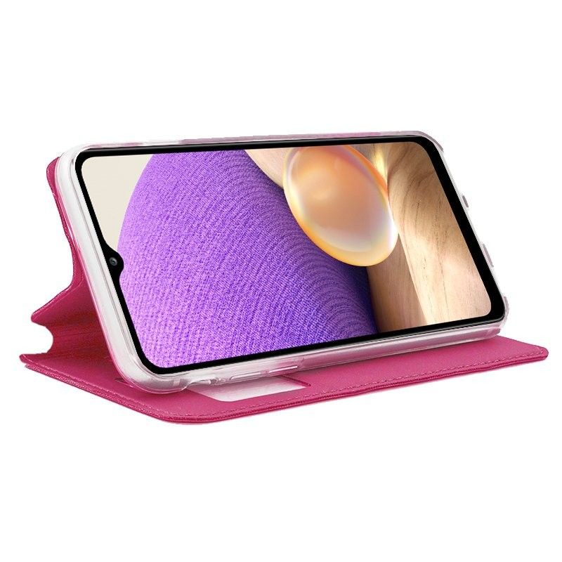Funda con Tapa y Ventana para Samsung Galaxy A32 5G rosa